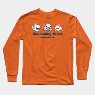 swimming class, swim kids rule, sea animals v7 Long Sleeve T-Shirt